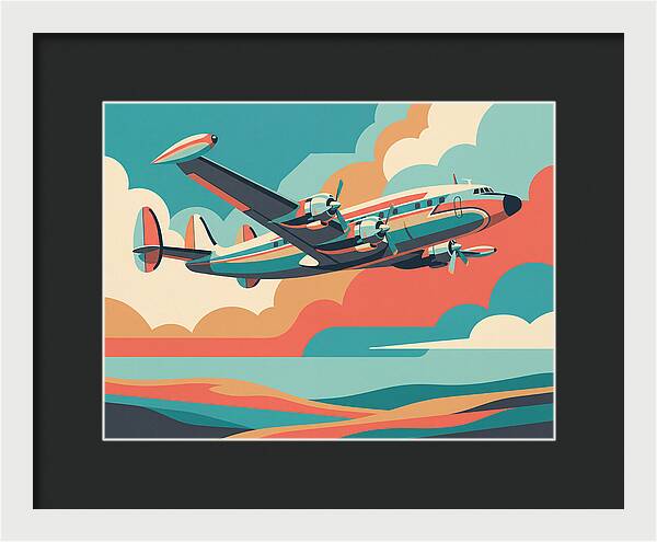 Airplane In Vibrant Skies