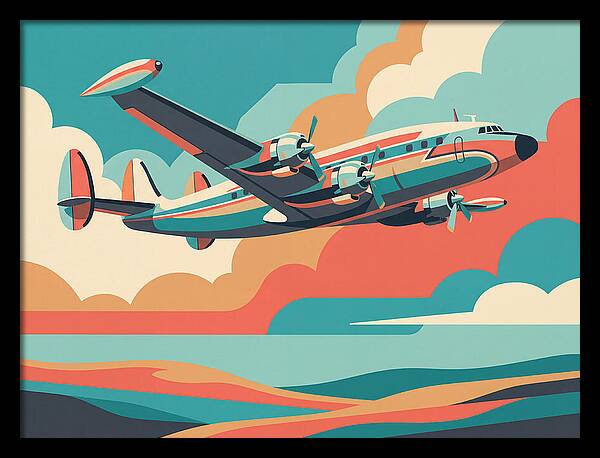 Airplane In Vibrant Skies