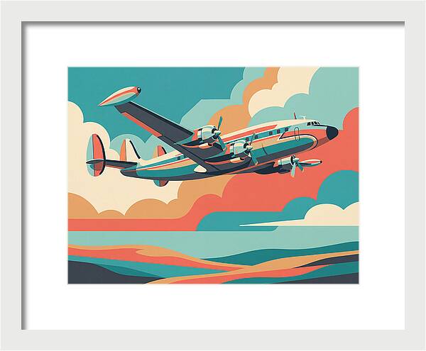 Airplane In Vibrant Skies