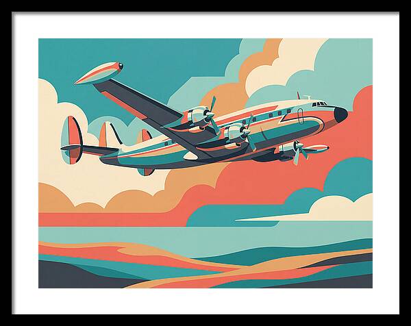 Airplane In Vibrant Skies