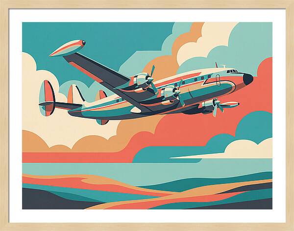 Airplane In Vibrant Skies