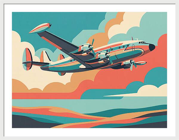 Airplane In Vibrant Skies