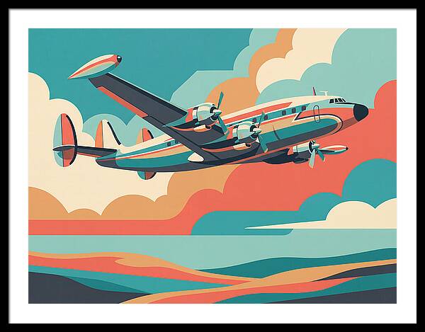 Airplane In Vibrant Skies