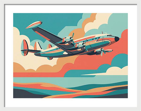 Airplane In Vibrant Skies