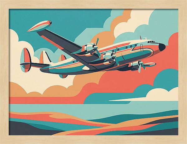 Airplane In Vibrant Skies