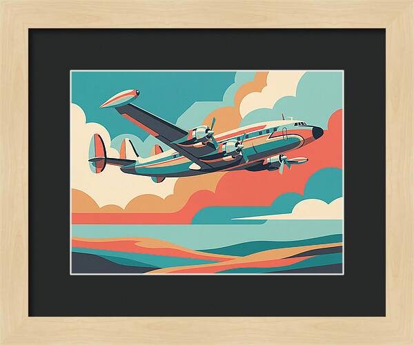 Airplane In Vibrant Skies