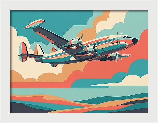 Airplane In Vibrant Skies