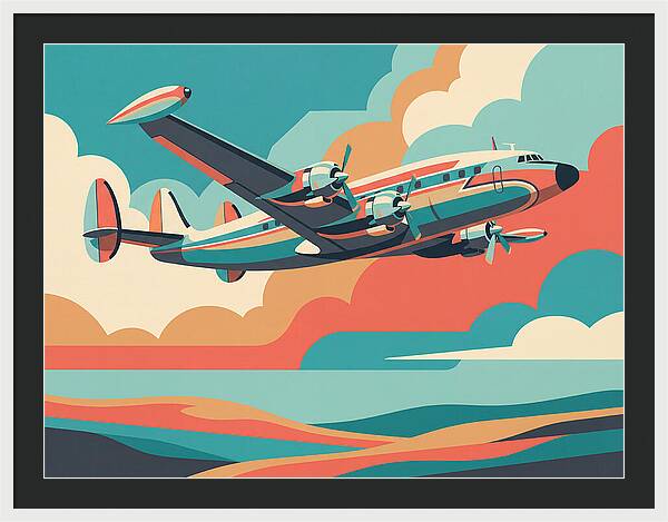 Airplane In Vibrant Skies