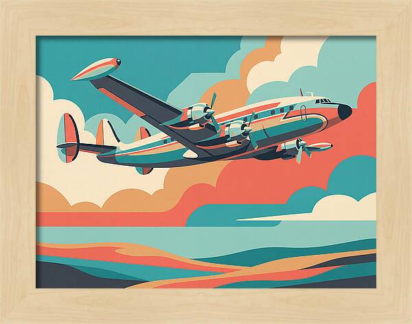 Airplane In Vibrant Skies