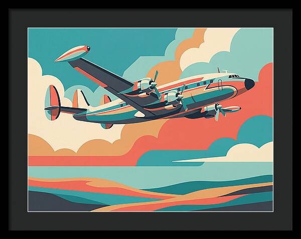 Airplane In Vibrant Skies