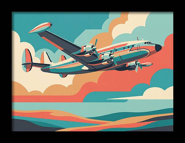 Airplane In Vibrant Skies