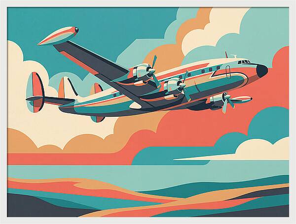 Airplane In Vibrant Skies