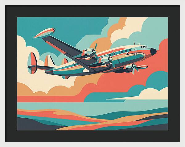 Airplane In Vibrant Skies