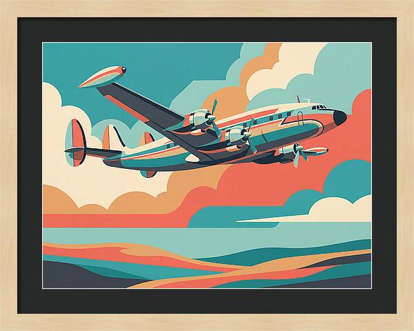 Airplane In Vibrant Skies