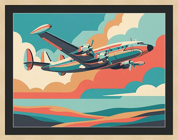 Airplane In Vibrant Skies