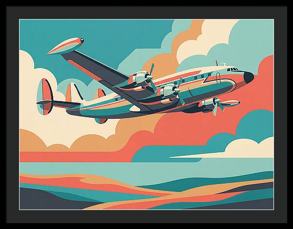 Airplane In Vibrant Skies