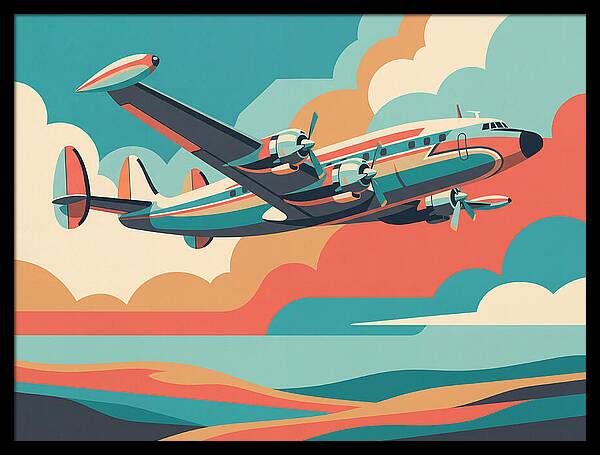 Airplane In Vibrant Skies