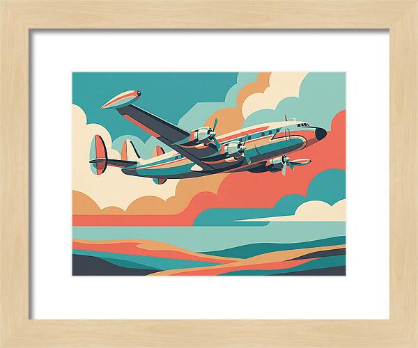 Airplane In Vibrant Skies