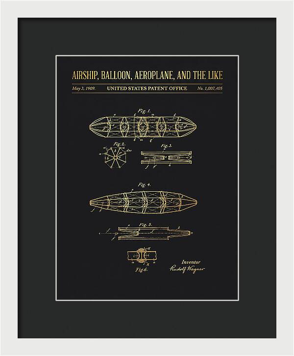 Airship, Balloon, Aeroplane, And The Like Gold Patent Us1007405