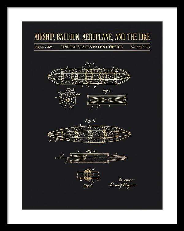 Airship, Balloon, Aeroplane, And The Like Gold Patent Us1007405
