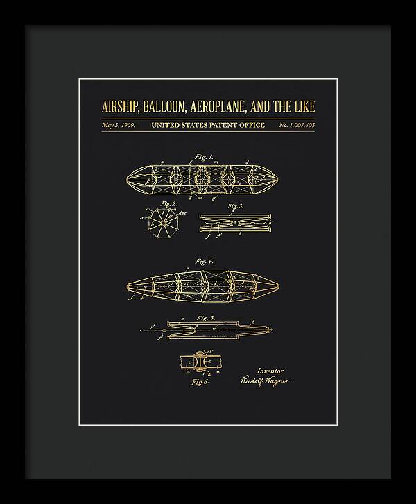 Airship, Balloon, Aeroplane, And The Like Gold Patent Us1007405