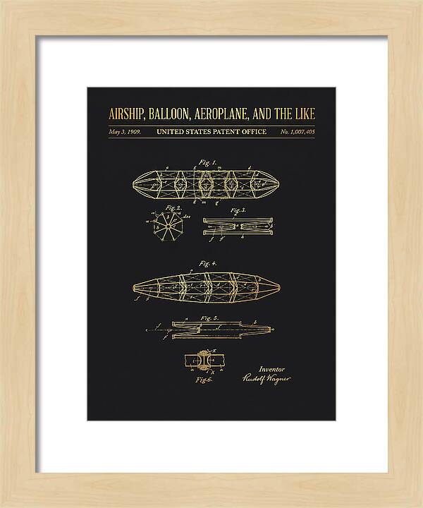 Airship, Balloon, Aeroplane, And The Like Gold Patent Us1007405