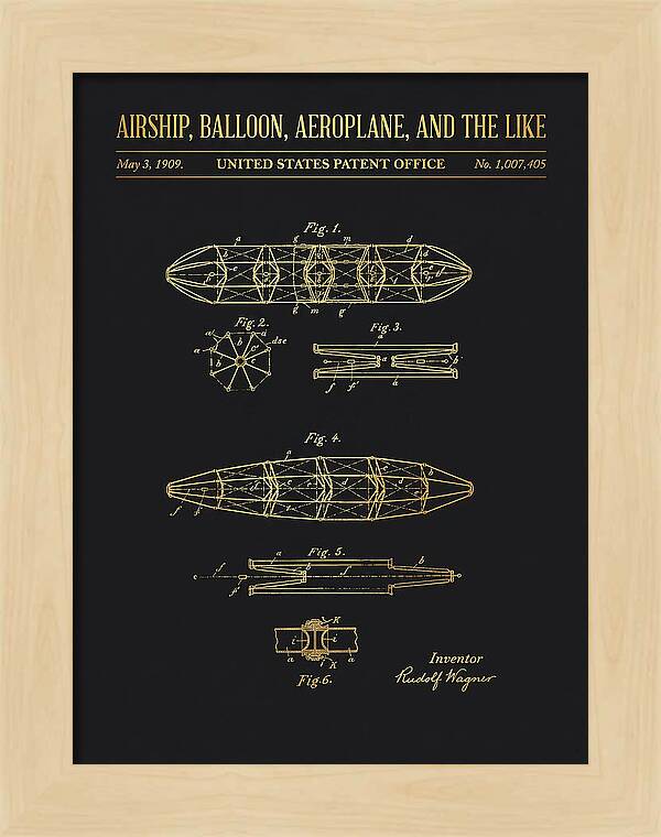 Airship, Balloon, Aeroplane, And The Like Gold Patent Us1007405