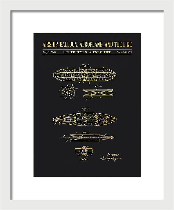Airship, Balloon, Aeroplane, And The Like Gold Patent Us1007405