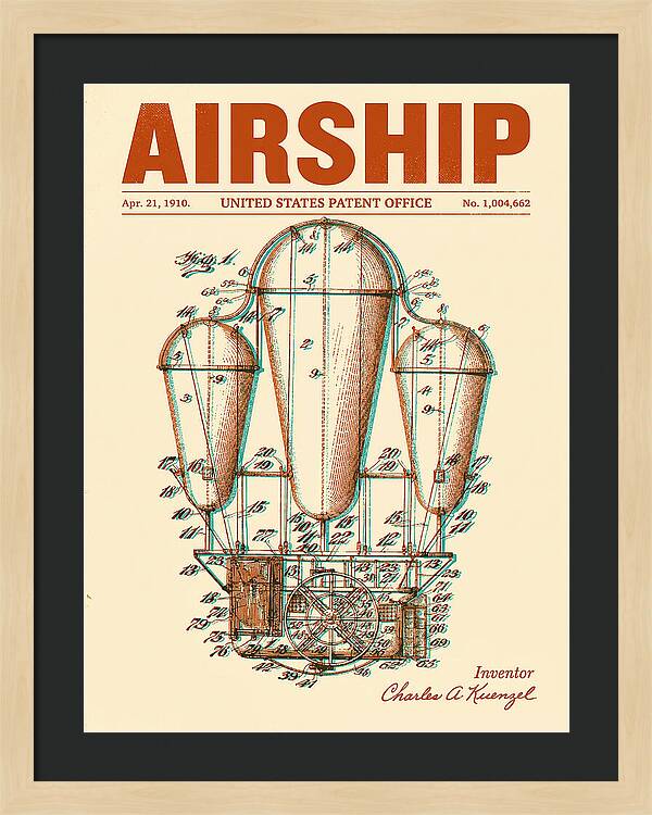 Airship Retro Patent Us1004662