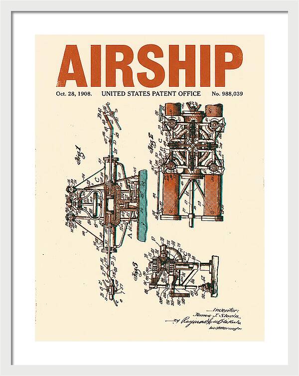 Airship Retro Patent Us988039