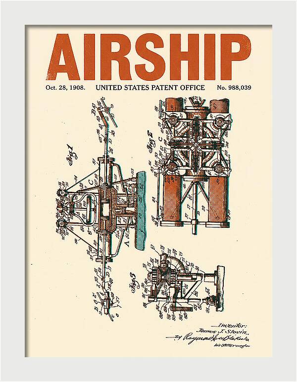 Airship Retro Patent Us988039