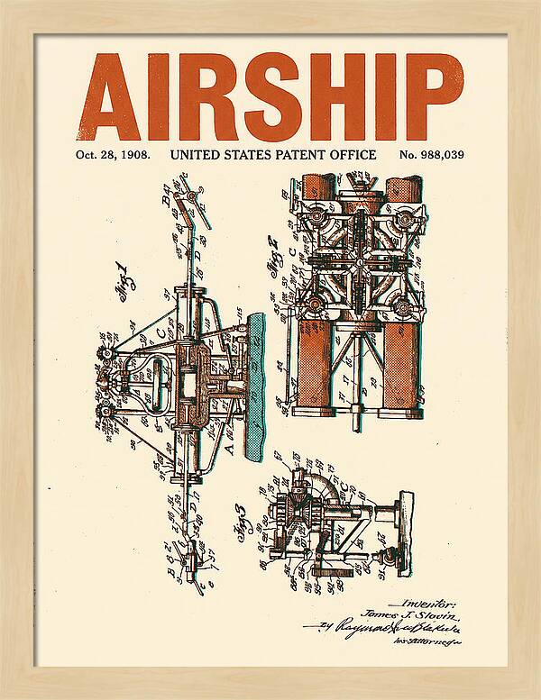 Airship Retro Patent Us988039