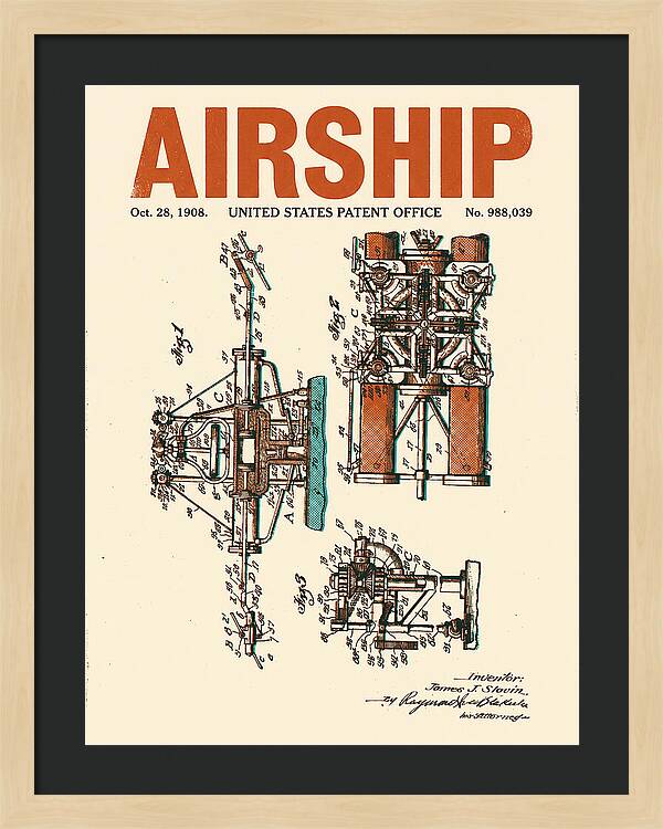 Airship Retro Patent Us988039