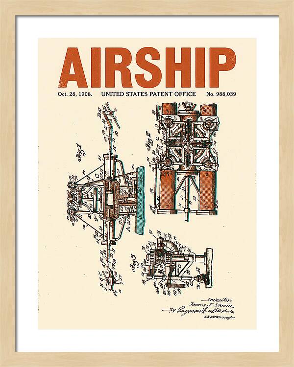 Airship Retro Patent Us988039