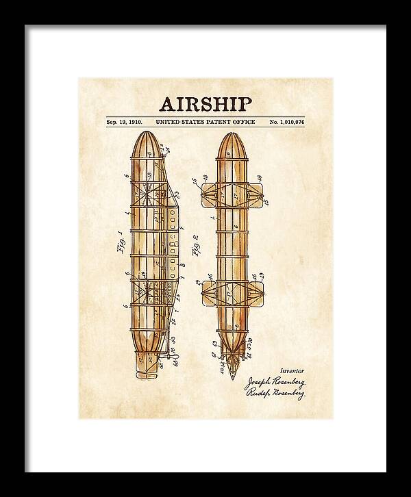 Airship Watercolor Patent Us1010076