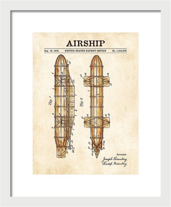 Airship Watercolor Patent Us1010076