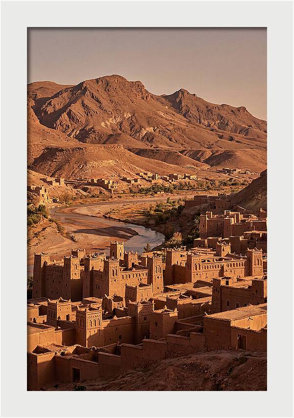 Ait Benhaddou Ksar At Dusk