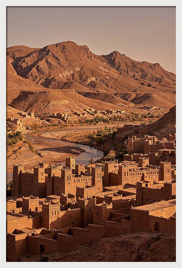 Ait Benhaddou Ksar At Dusk