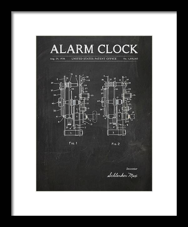 Alarm Clock Chalkboard Patent Us1858563a