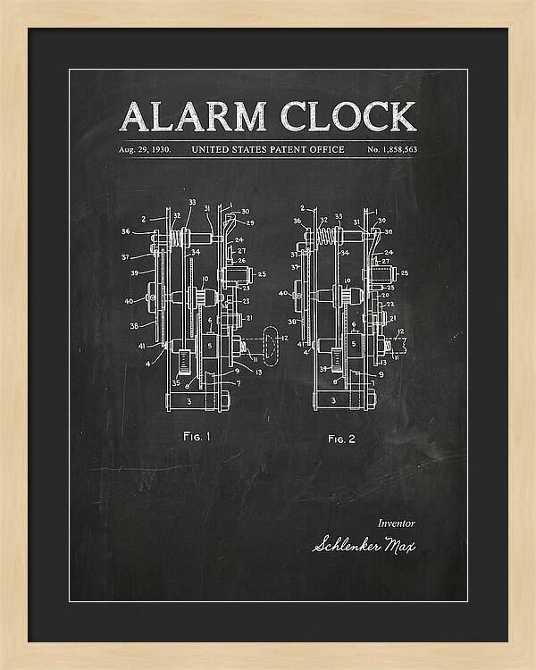 Alarm Clock Chalkboard Patent Us1858563a