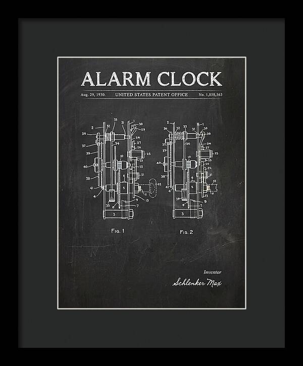 Alarm Clock Chalkboard Patent Us1858563a