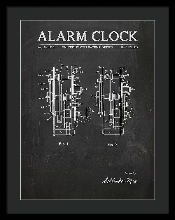 Alarm Clock Chalkboard Patent Us1858563a