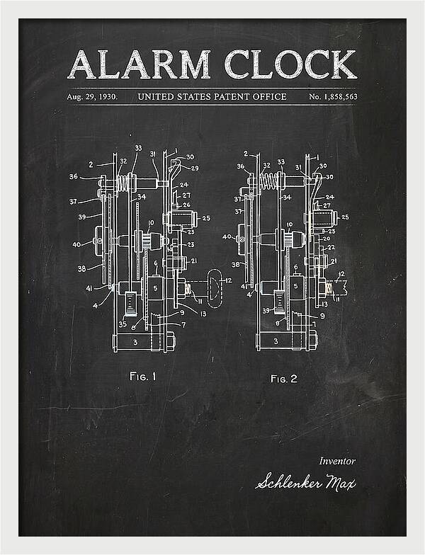 Alarm Clock Chalkboard Patent Us1858563a
