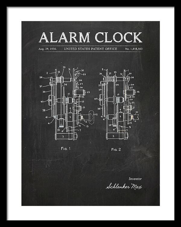Alarm Clock Chalkboard Patent Us1858563a
