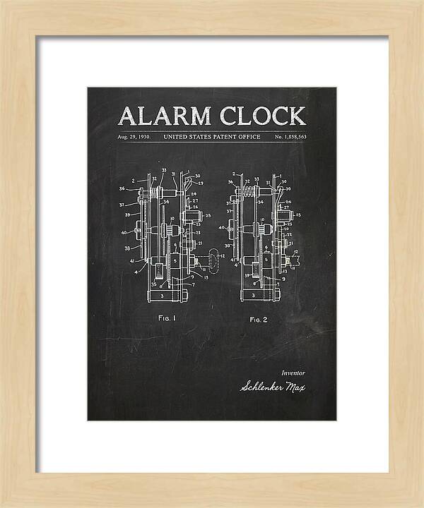 Alarm Clock Chalkboard Patent Us1858563a