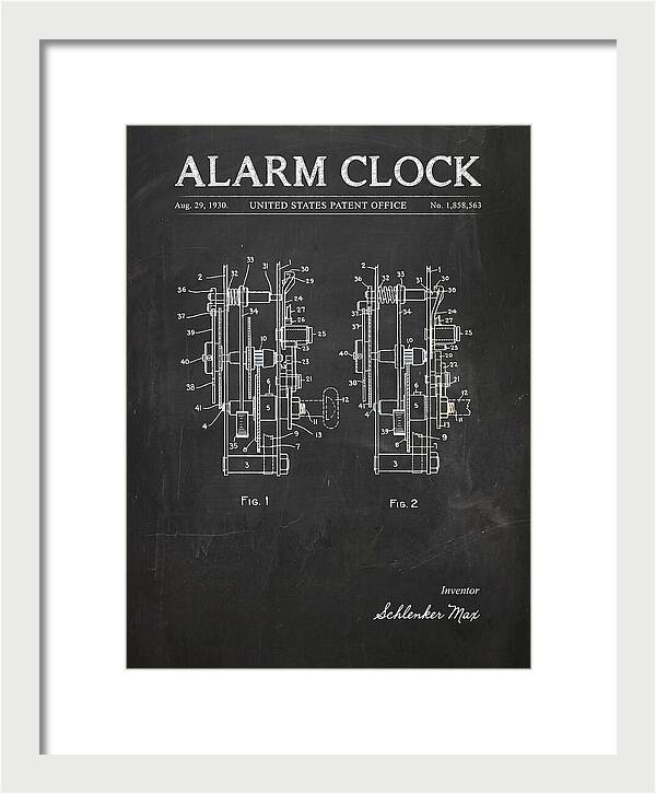Alarm Clock Chalkboard Patent Us1858563a