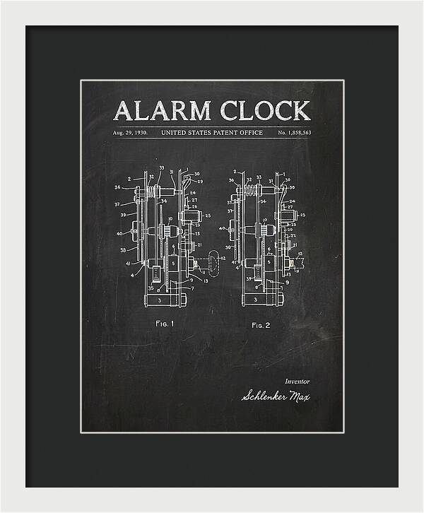 Alarm Clock Chalkboard Patent Us1858563a
