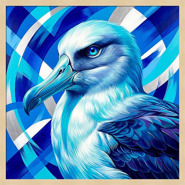 Albatross In Vibrant Blue
