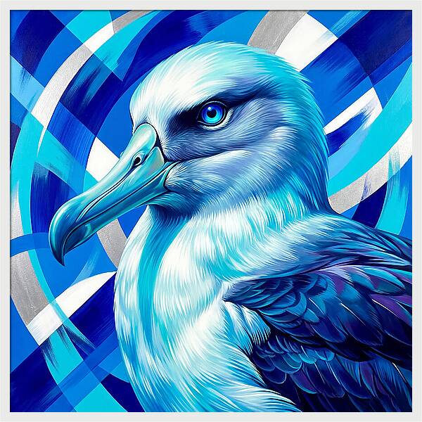 Albatross In Vibrant Blue