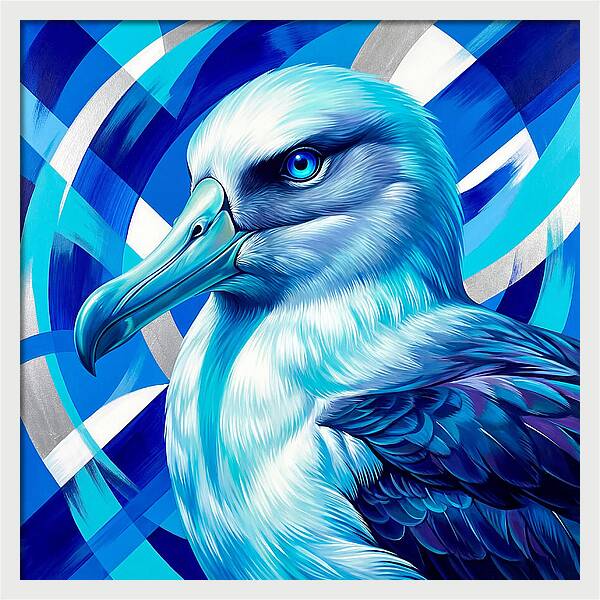 Albatross In Vibrant Blue